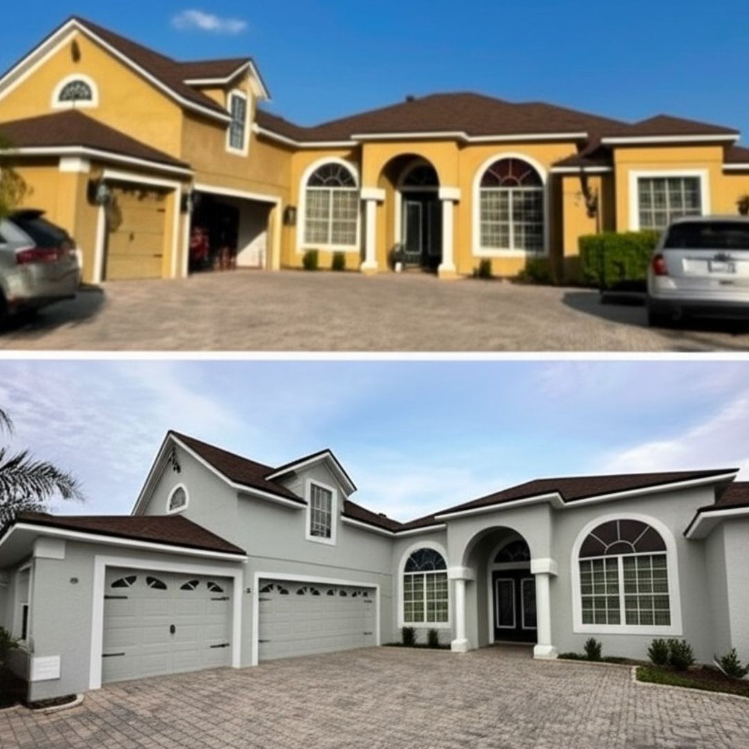 Exterior house painting project